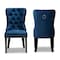 Baxton Studio Remy Blue Velvet Espresso Finished 2-Piece Wood Dining Chair Set 162-10461 - alternate 2